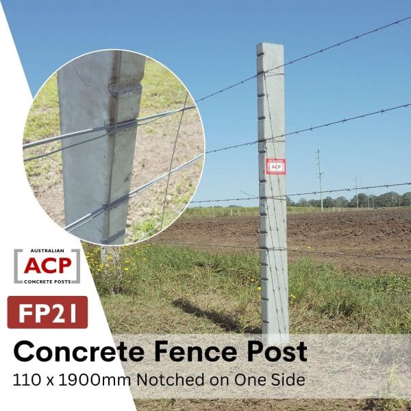 FP21 – Concrete Post 110mm x 1.9m-Notched | Australian Concrete Posts ...